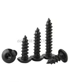 Black 304 Stainless Steel Hex Socket Button Head Self Tapping Screws M2 M3 M4 M5