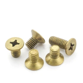 Flat Countersunk Head Screw Brass Material Phillip Screws Bolts M2 M3 M4 M5 M6