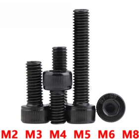 BLACK CAP HEAD SCREWS ALLEN SOCKET BOLTS A2 STAINLESS STEEL M2 M3 M4 M5 M6 M8