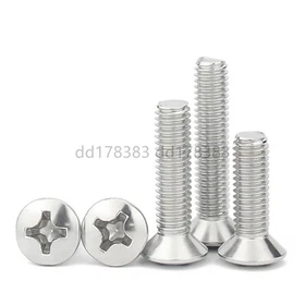 304 Stainless Steel Phillips Countersunk Raised Head Screws M2 M3 M4 M5 M6 M8