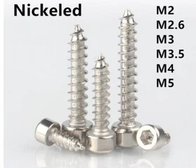 M2 M3 M4 M5 Nickeled Steel Allen Hex Socket Cap Head Sheet Metal Screws