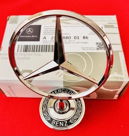 New GENUINE Mercedes-Benz S C E Class Hood Star Chrome Emblem, A 210 880 01 86