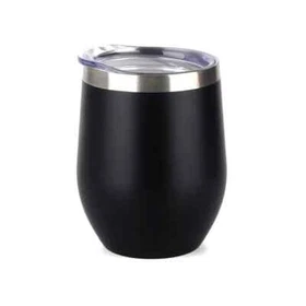 Bev Steel Stemless Wine Tumbler, 12 oz | Double Wall Vacuum Insulated