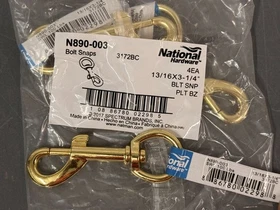 BAG OF 4 National Hardware 3172BC Bronze-Plated Swivel Eye Bolt Snaps - SELECT