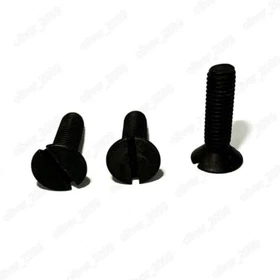 Black 304 Stainless Steel Slotted Countersunk Flat Head Screws M1.6 M2 M3 M4 M5