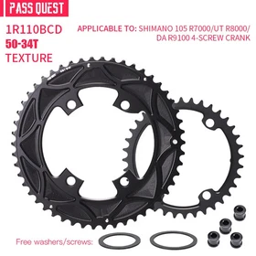 Crankset Round Sprockets for Shimano 48-35T 56-42T Double Chainrings 110 Bcd