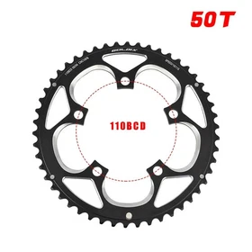 110BCD 50-34T Road Bike Crankset Double Chainring for 9/10/11 Speed Folding Bike