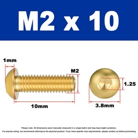 M2 M3 M4 M5 Button Head Screws Allen Socket Bolts Hex Allen Bolts Aluminum Alloy