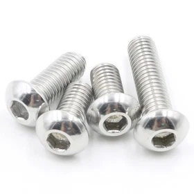 M2 M3 M4 M5 M6 Hex Socket Bolt Button Head Screws 304 Stainless Steel ISO7380