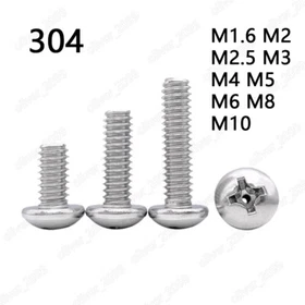 304 Stainless Steel Phillips Cross Pan Head Hollow Screws M2/M3/M4/M5/M6/M8/M10