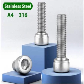 M2 M3 M4 M5 to M12 Hex Socket Cap Head Screws A4 Stainless Steel Allen Key Bolts