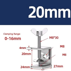 A2 Stainless Steel C Clamps Tiger Clamp for Mounting U Clamps Small Desk Clamp