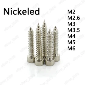 M2 M3 M4 M5 M6 Nickeled 8.8 Steel Allen Hex Socket Cap Head Sheet Metal Screws