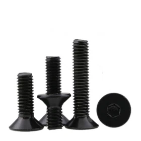 Black 304 Stainless Steel Hex Socket Bolts Countersunk Head Screw M2 M3 M4 M5 M6
