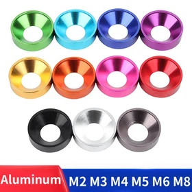 Aluminum Alloy Anodized Countersunk Head Bolts Washers Gasket M2 M3 M4 M5 M6 M8