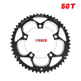 50T/34T 110BCD Road Bicycle Chainwheel Plate Double Round Chainring for SRAM FSA