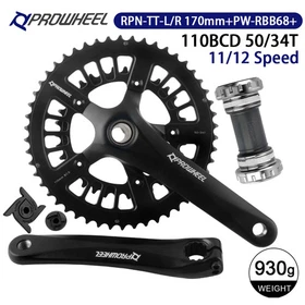 Road Bike Crankset 110BCD 50T 34T Double Sprocket 170/172.5mm Crank Arm with BB