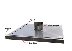 CUSTOM SIZE Stainless Steel Chimney Chase Top. FREE SHIPPING. LIFETIME WARRANTY