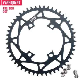 107BCD Round Chainring for MTB/Road Bike 36-52T 4 Bolts Hollow Double Chainwheel