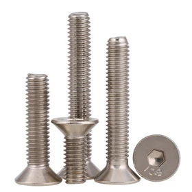 M1.6 M2 M3 M4 M5 M6 M8 Screws Countersunk Head Hex Screw Hexagon Nickel plated