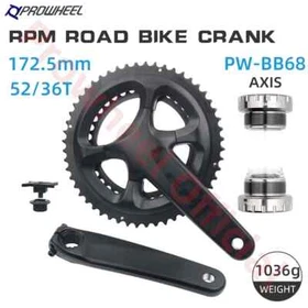 170/172.5mm Road Bike Crankset 110BCD 50-34T 11 Speed Hollow Double Sprocket