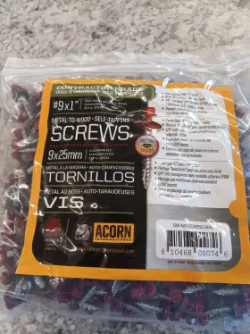 SW-MW1CR250 ACORN INTERNATIONAL Roofing Screws Bag Crimson #3