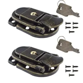 LATCH-HASPNLOCK-BRZ-2P AIFEIER ET Jewelry Box Antique Lock
