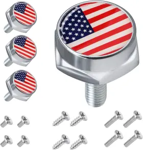 749350503877 AMAVOLER License Plate Screws Fastener Covers Fa