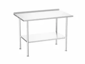 ATE112 ATELICF Steel Table Rounded Corner Backsplash