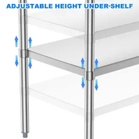721545224149 ATRONOR Steel Table Nsf He #3