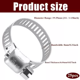 313055753761 AUVOTUIS Steel Hose Clamps Worm Gear #2