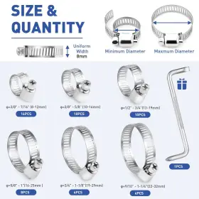 614158543496 AVOKOR Hose Clamp Set Steel #2