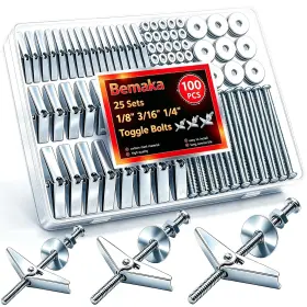 H-K-136 BEMAKA Toggle Bolts Drywall Anchors Screws Kit