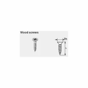 MCFPT586-10C ZINC Flat Head Coarse Thread Wood Screw Box