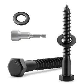 BNC08031 BNUOK Hex Head Lag Screws Bolts Flat Washers