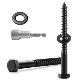 BNC08032 BNUOK Hex Head Lag Screws Bolts Flat Washers