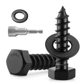 BNC08033 BNUOK Hex Head Lag Screws Bolts Flat Washers Stainle