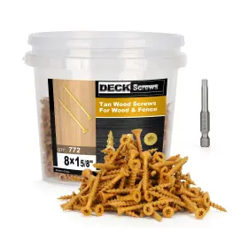 1-5-8 BOBIBBI Deck Screws Star Torx Drive Flat Head Wood