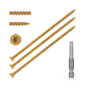 8217 BOBIBBI Wood Screws Star Torx Drive Flat Head Deck Ta