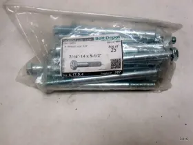 738287000924 BOLT DEPOT Pack Hex Bolts Zinc Steel