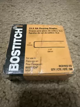 BCS1512-SQ BOSTITCH Gauge Flooring Staples Crown Leg