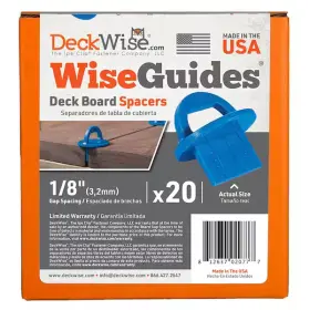 SPCR-1-8-BLUE-20PC HIDDEN Deckwise Deck Board Gap Spacer Pack