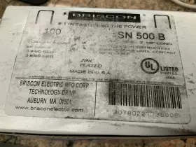 SN-500-B BRISCON Cable Staple Zinc Box