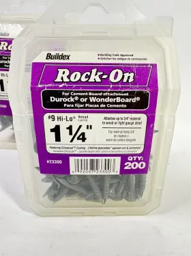 23300 BUILDEX ROCK-ON Cement Board Screws Star Phillips Head #2