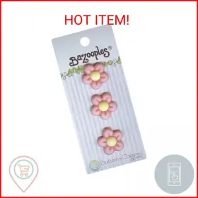 840934063401 BUTTONS GALORE AND MORE Bazooples Pink Flowers