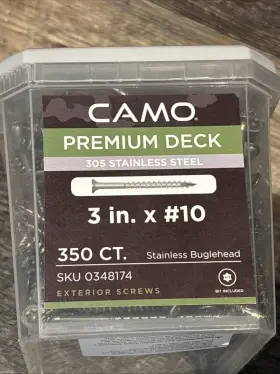 0348174 CAMO Deck Screws Star Drive Buglehead