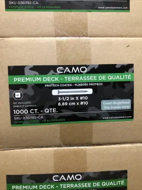 0361192-CA CAMO Buglehead Deck Screw Square Drive Coated