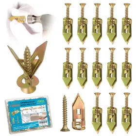 717097902444 CANAREEN Drilling Drywall Anchors Screws Kit
