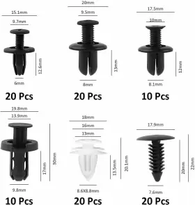 445029970966 CAR BUMPER CLIPS Tornillos Plasticos Para Carros #2