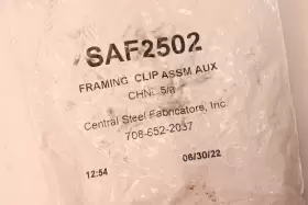 SAF2502 CENTRAL STEEL FABRICATOR Framing Clip